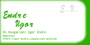 endre ugor business card